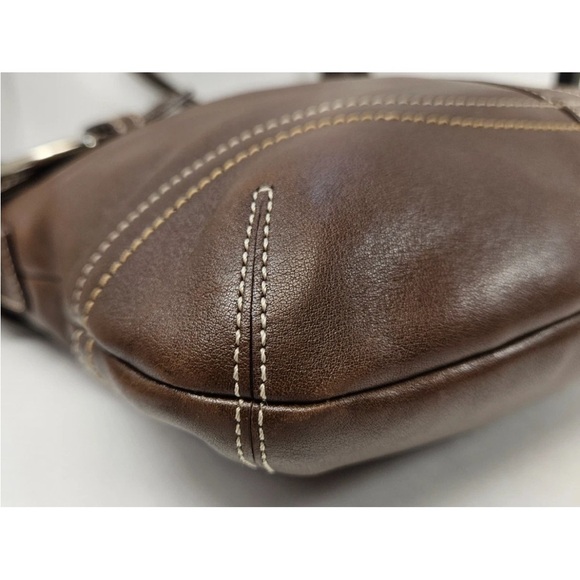 Coach Chocolate Brown Leather Shoulder Bag - Picture 9 of 16